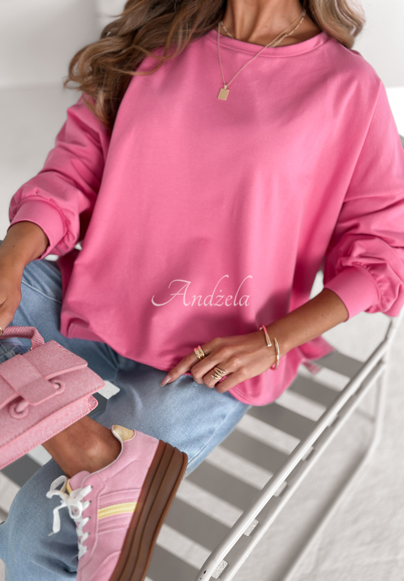 Not The Same oversize sweatshirt pink