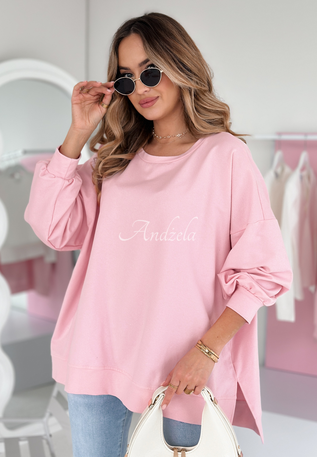 Not The Same oversize sweatshirt powder pink