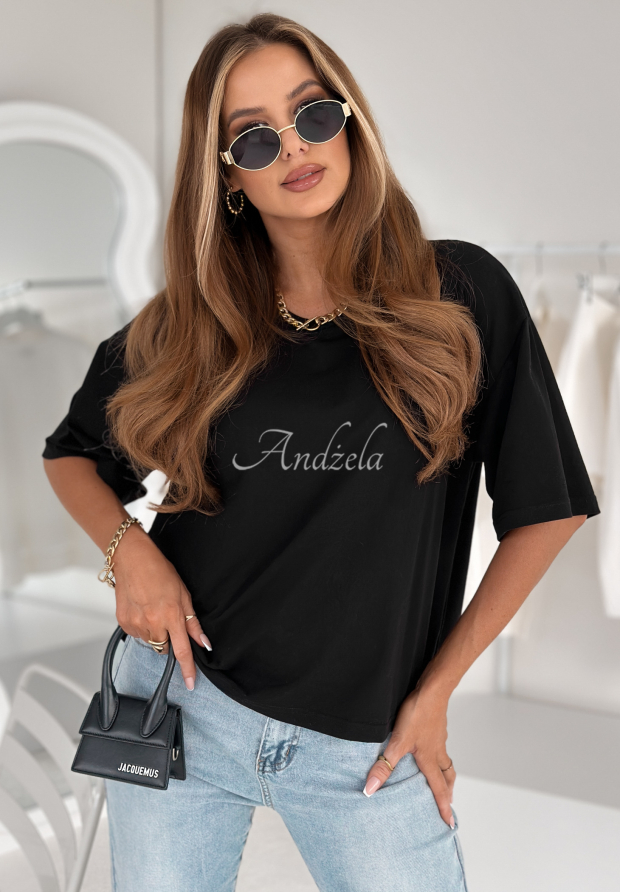 Bawełniany T-shirt Very Fine czarny