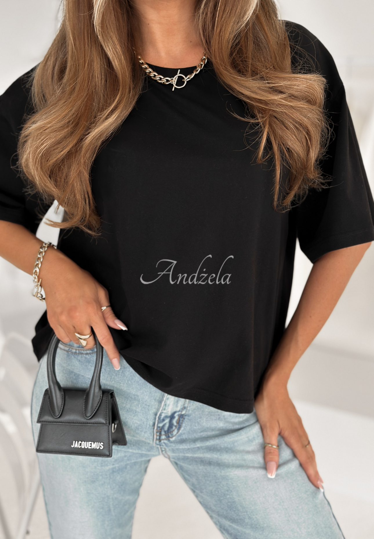 Bawełniany T-shirt Very Fine czarny