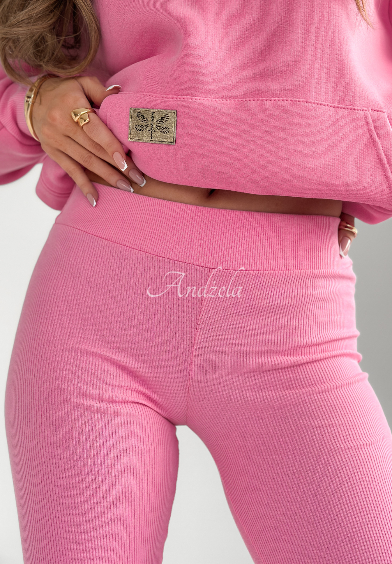 Siempre ribbed leggings pink