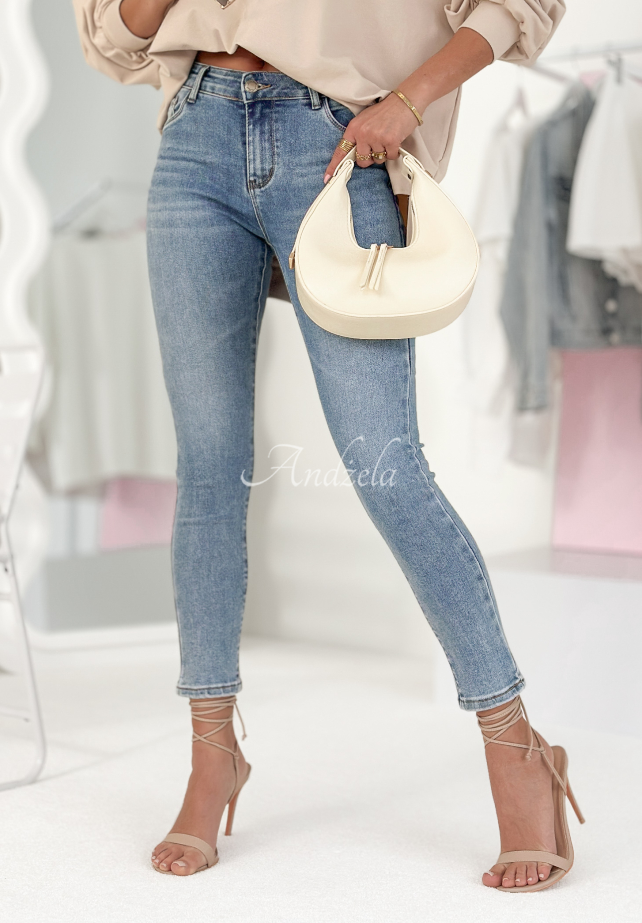 Denim skinny pants At Least You blue