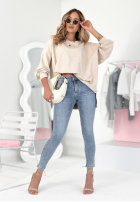 Spodnie jeansowe skinny At Least You niebieskie