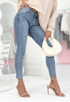 Spodnie jeansowe skinny At Least You niebieskie