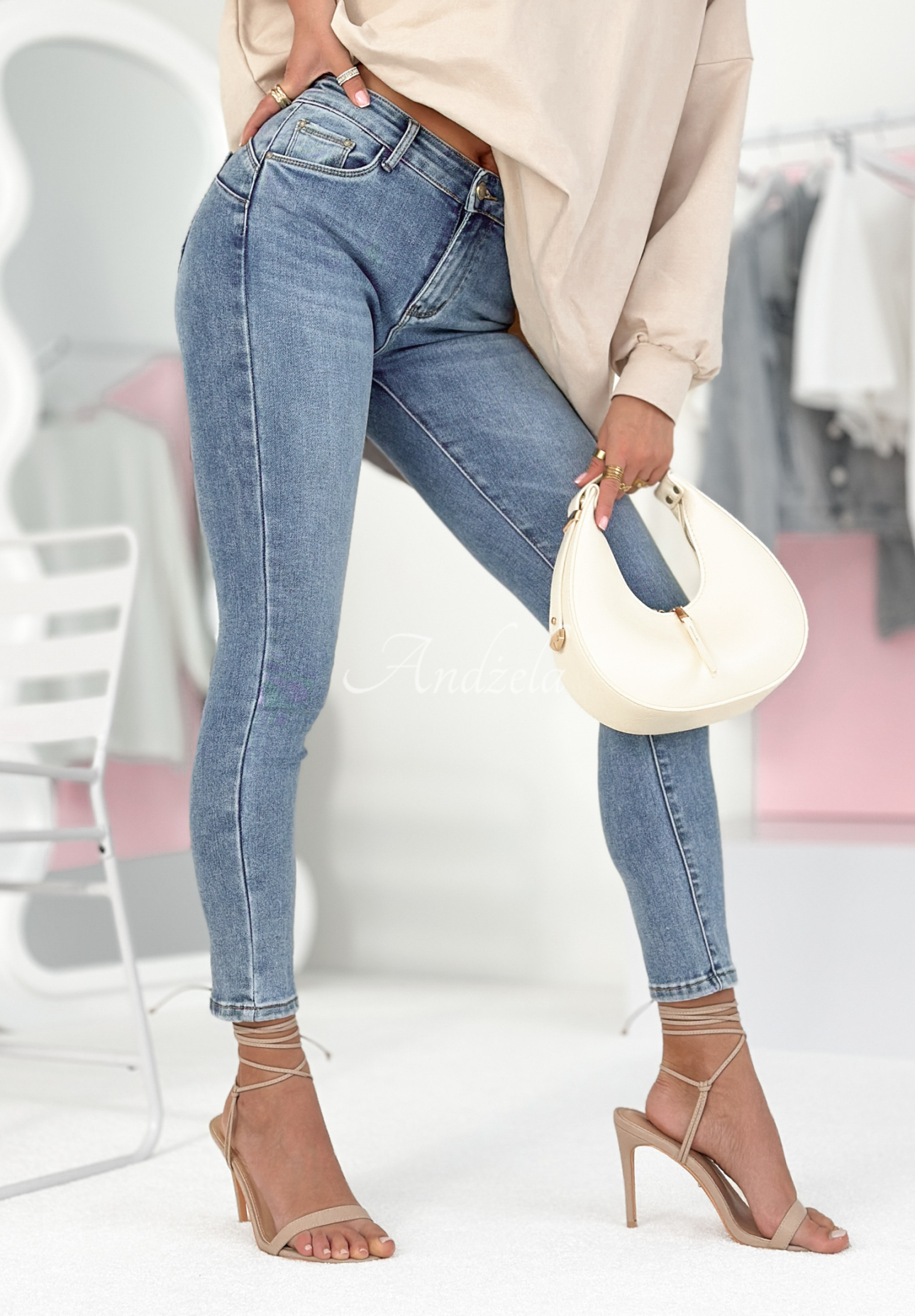 Denim skinny pants At Least You blue