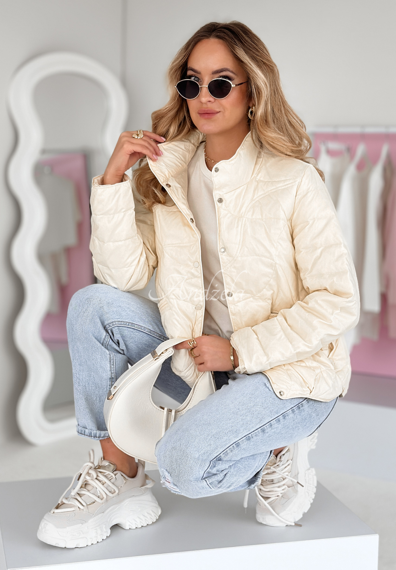 Already Gone ecru down jacket