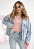 Spodnie jeansowe skinny Never Forgotten jasnoniebieskie