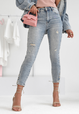 Never Forgotten light blue skinny jeans pants