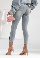 Spodnie jeansowe skinny Never Forgotten jasnoniebieskie