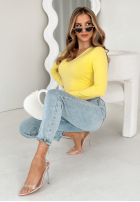 Lekki sweter Selavi limonkowy