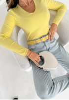 Lekki sweter Selavi limonkowy