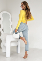 Lekki sweter Selavi limonkowy