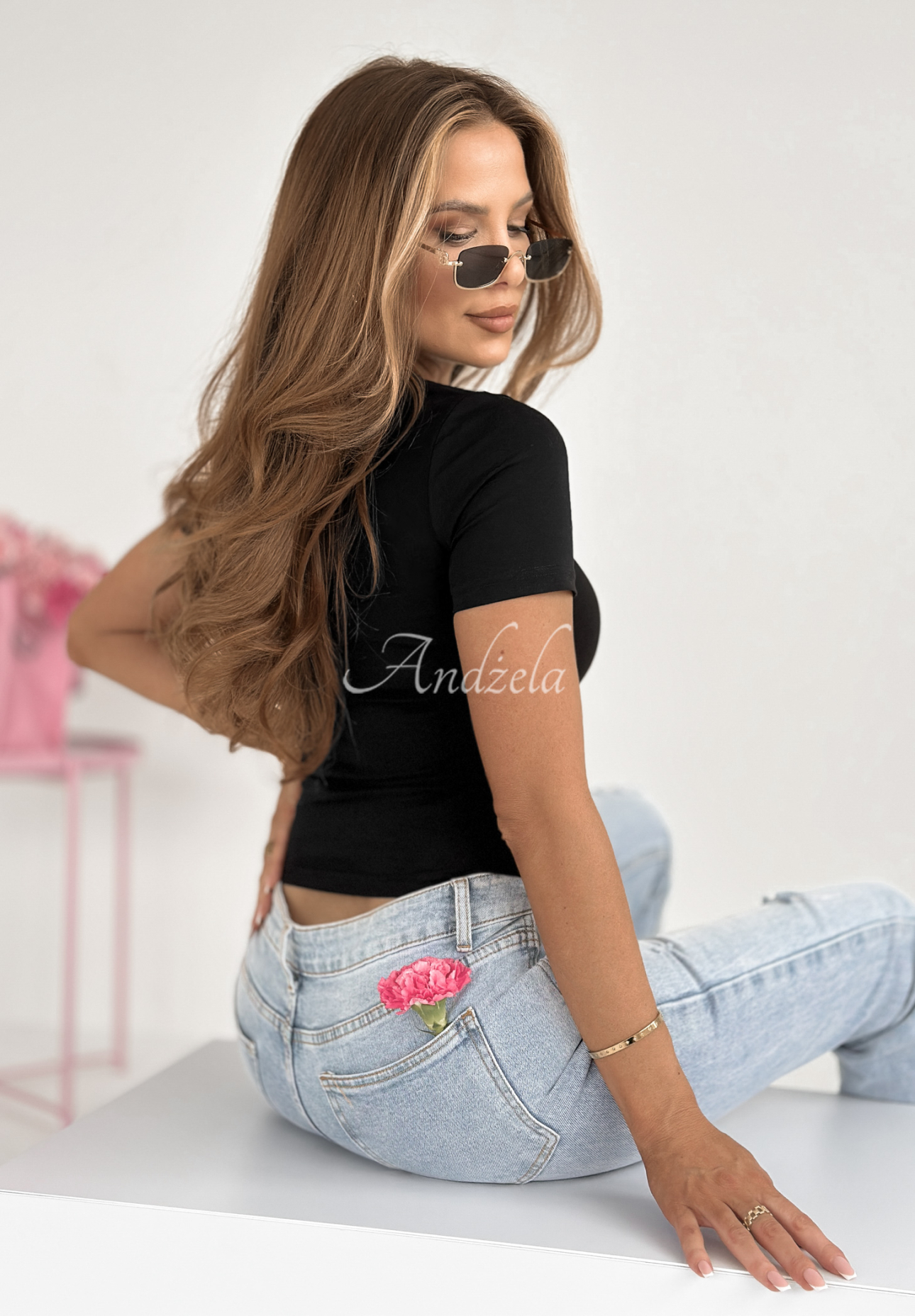 Bawełniany T-shirt Let It Go czarny