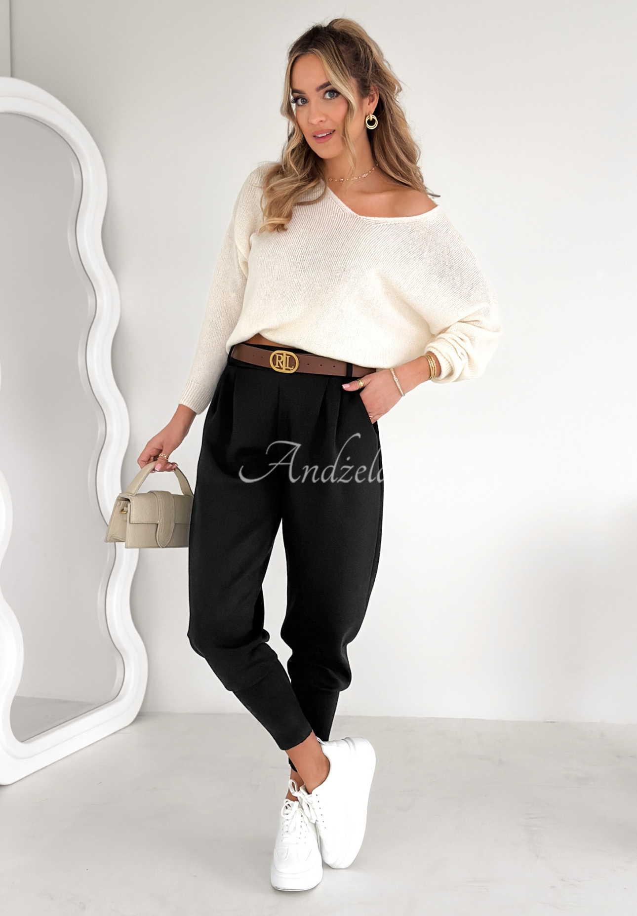 Fabric butter pants The First Try black