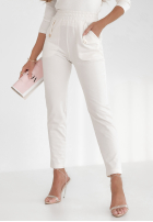 Materiałowe spodnie In The End ecru