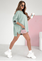 Bluza oversize Active Queens jasnomiętowa