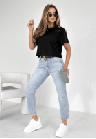 Krótki T-shirt Hey Darling czarny