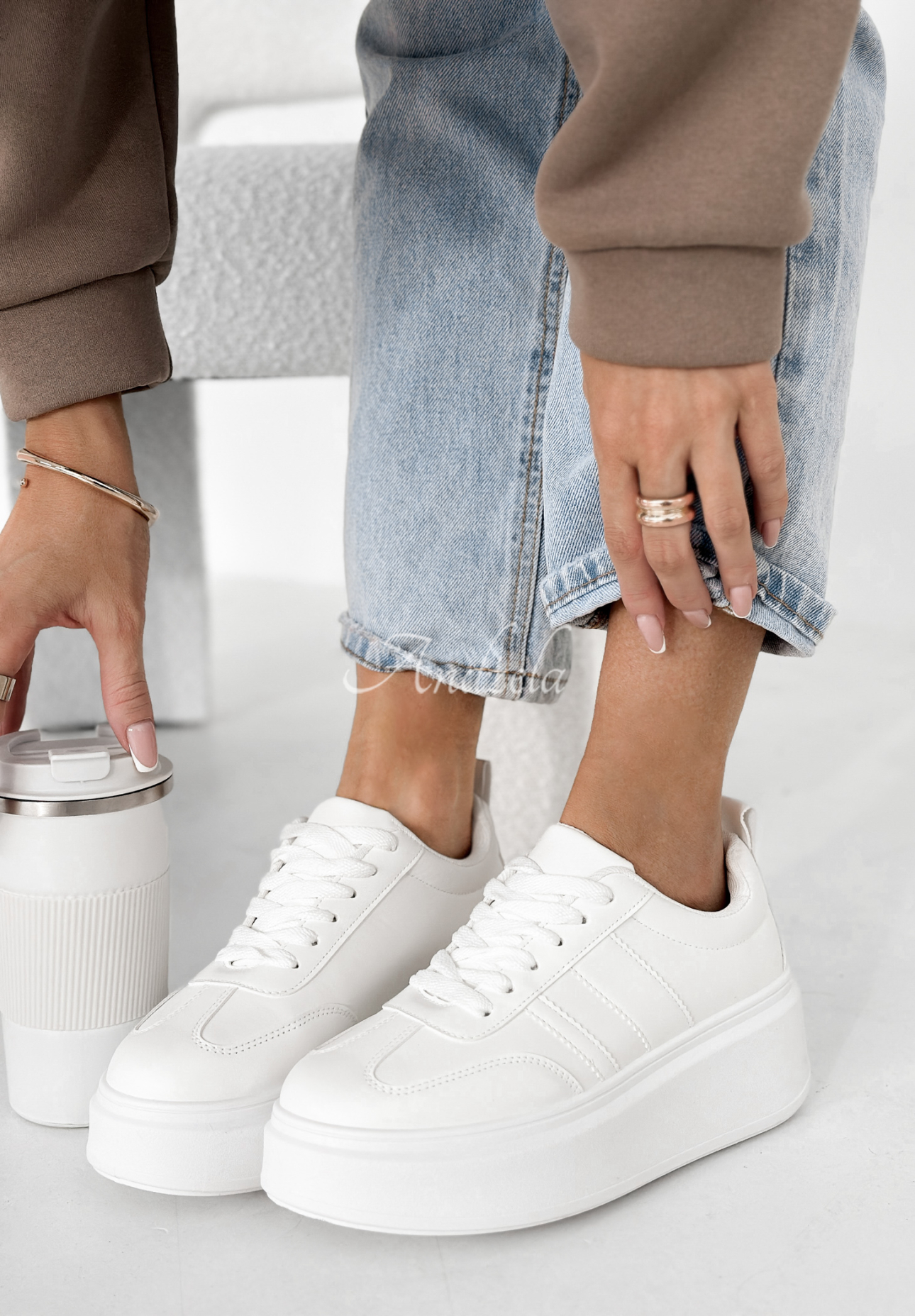 Adidasy Start With Forever białe