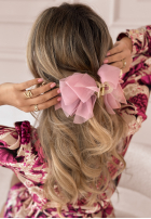 Spinka klamra do włosów z kokardą So Grateful pudrowy róż