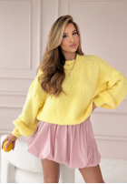 Sweter oversize Amari jasnożółty