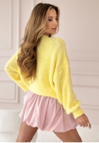 Sweter oversize Amari jasnożółty