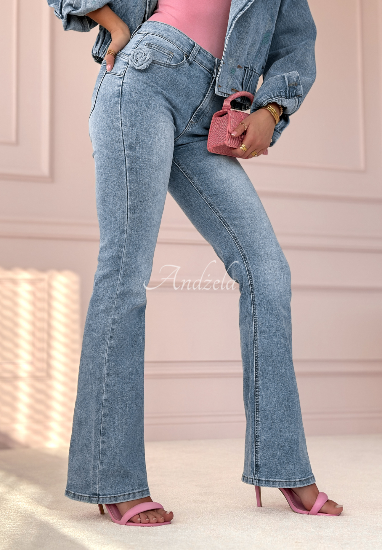 The Daily Diva blue denim bell bottoms