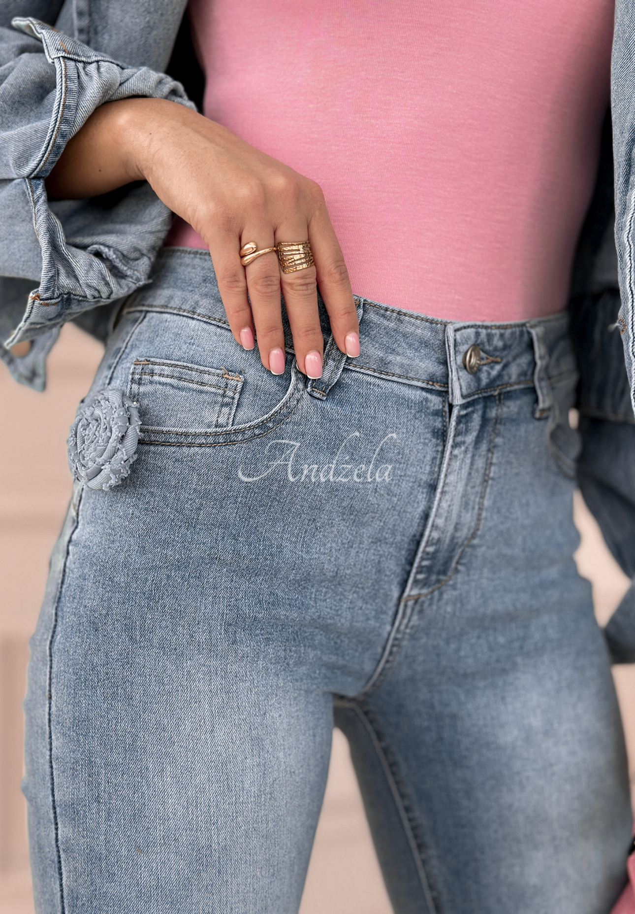 The Daily Diva blue denim bell bottoms