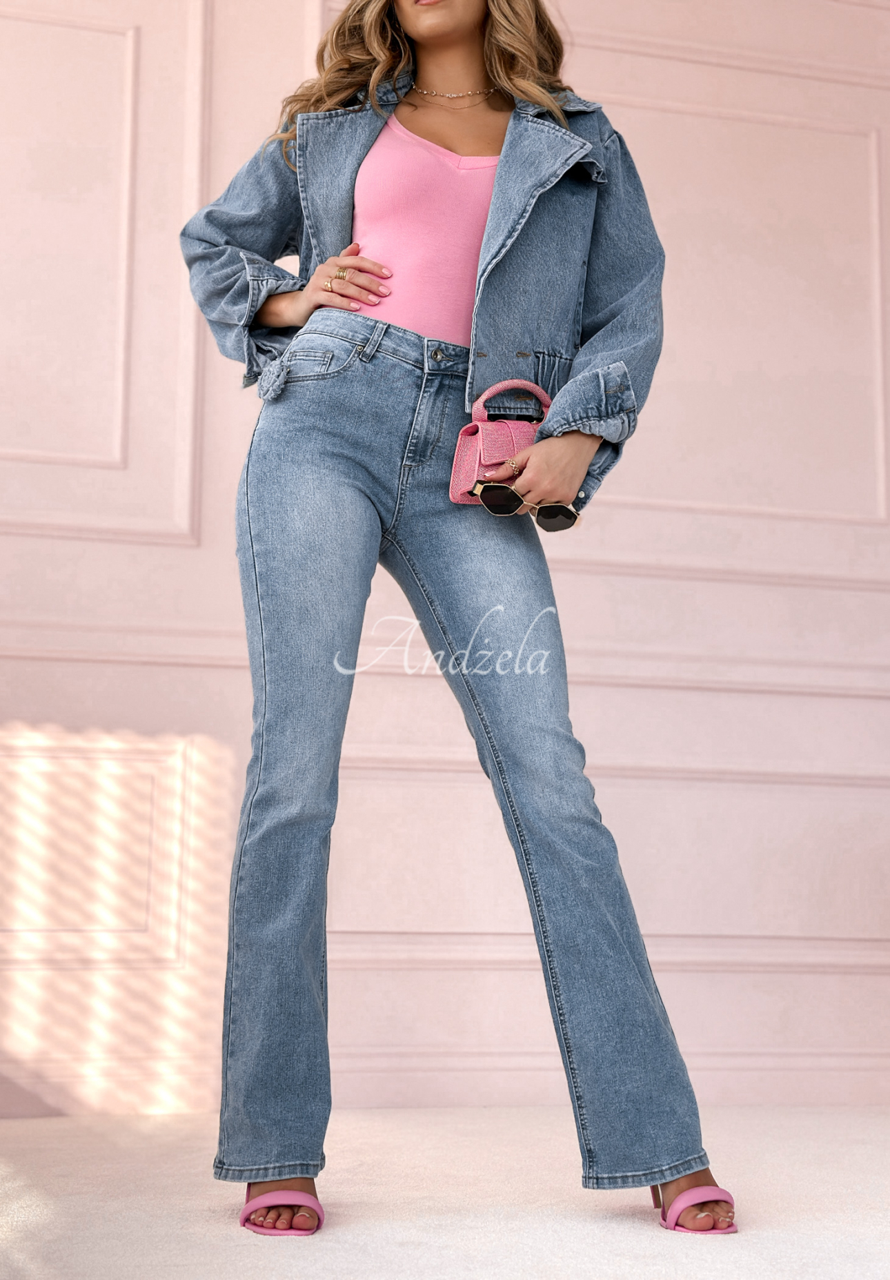 The Daily Diva blue denim bell bottoms