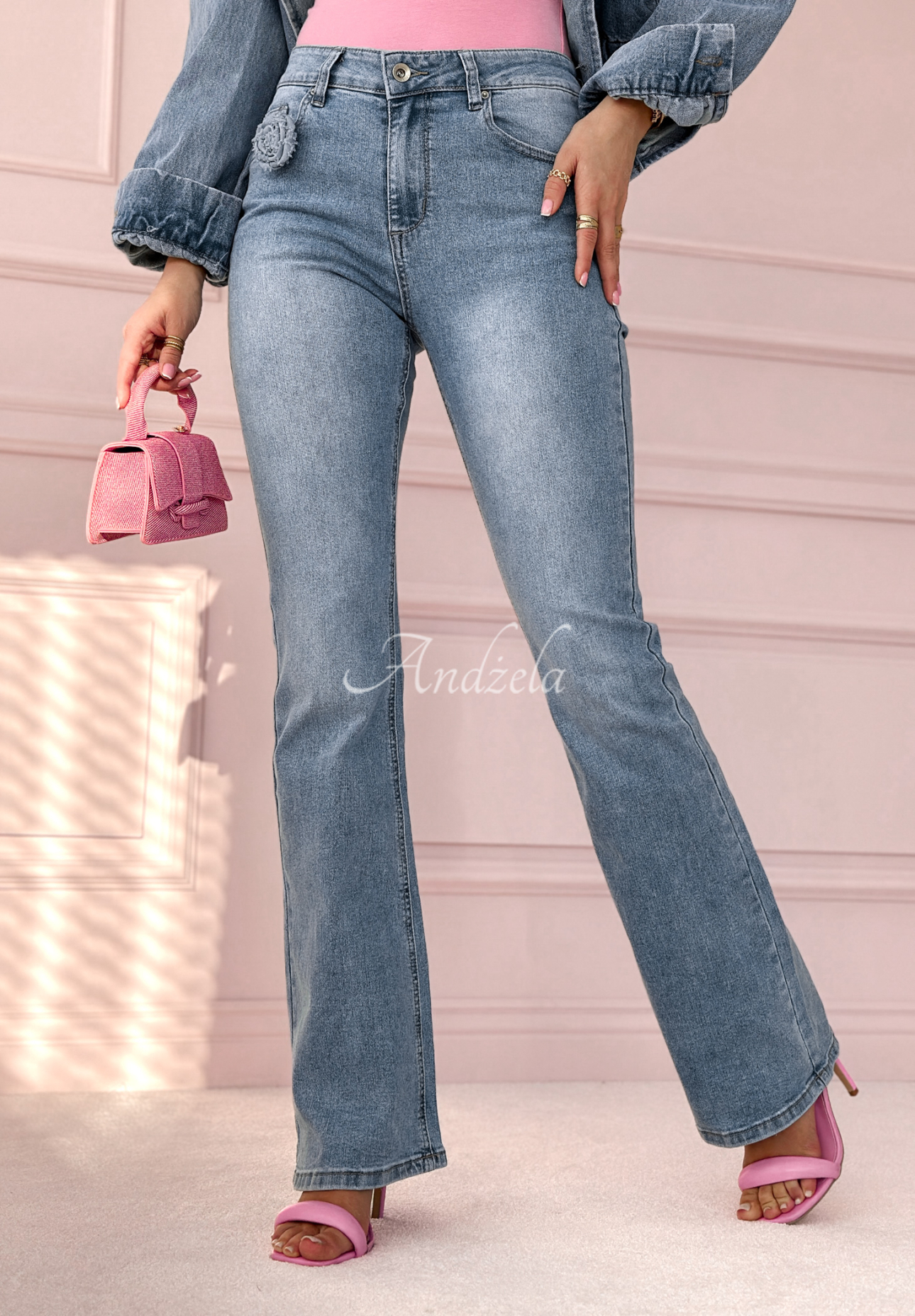 The Daily Diva blue denim bell bottoms