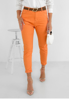 Denim pants with belt Only Evidence orange