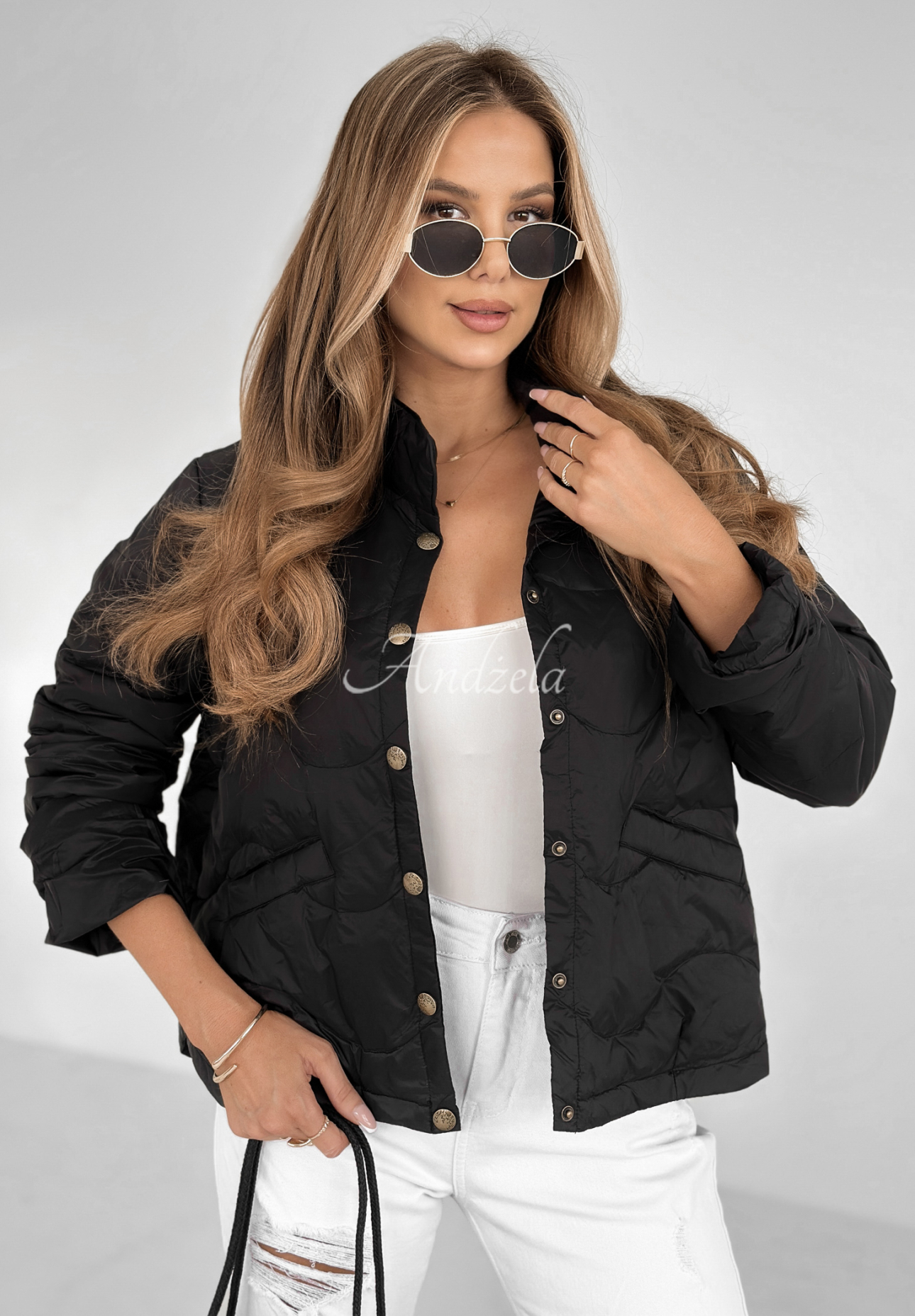 Last Thing short down jacket black