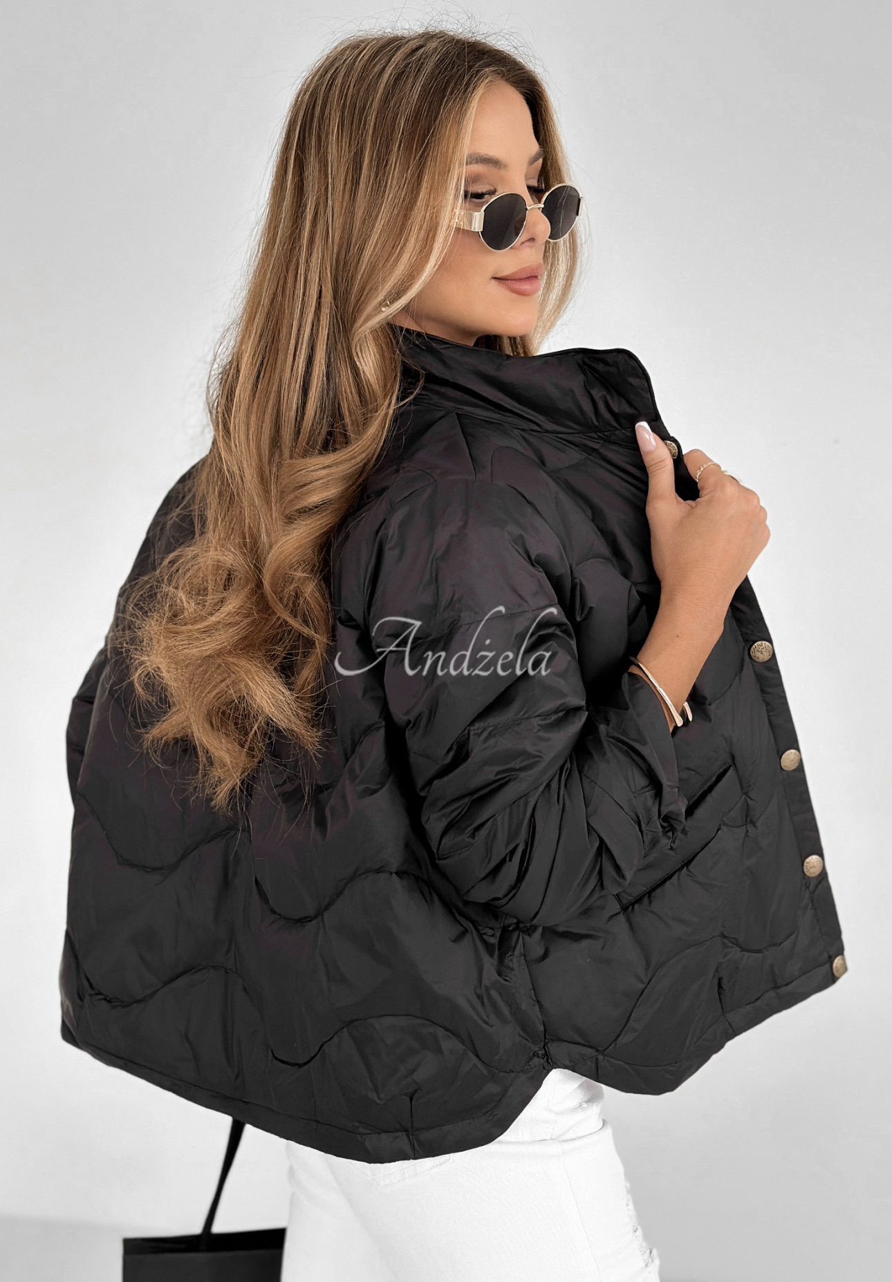 Last Thing short down jacket black