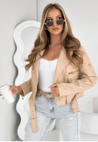 Skórzana ramoneska Fall Apart beżowa