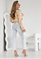 Skórzana ramoneska Fall Apart beżowa