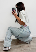 T-shirt z nadrukiem La Milla Sign ecru