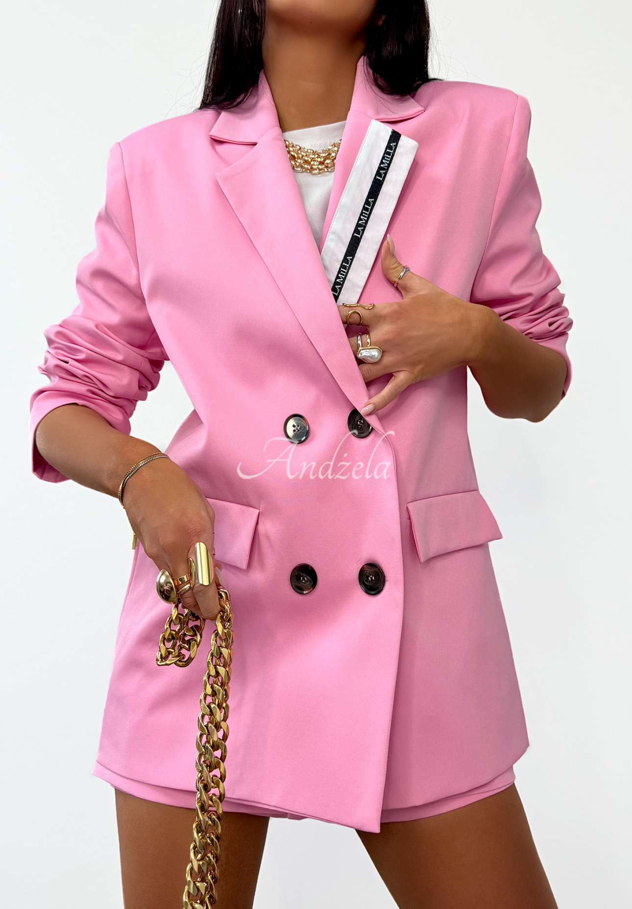 La Milla Exclusive pink mini skirt-shorts