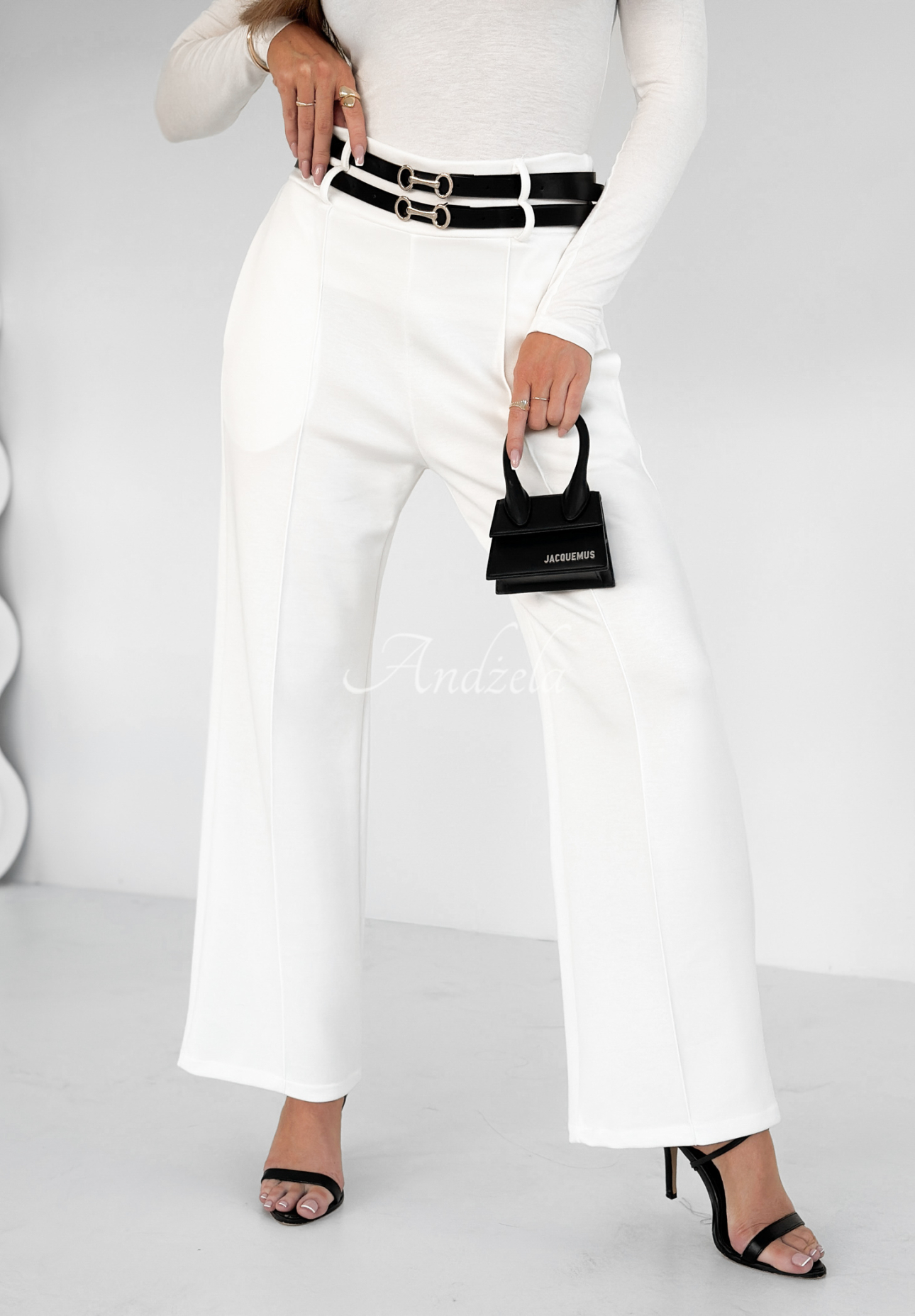 Material butter pants Chasing Something New white