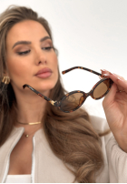 Okulary przeciwsłoneczne Life Lenses brązowo-żółte