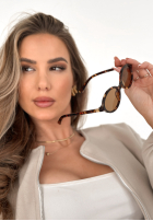 Okulary przeciwsłoneczne Life Lenses brązowo-żółte