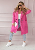 Długi płaszcz z kieszeniami Know The Truth fuksjowy