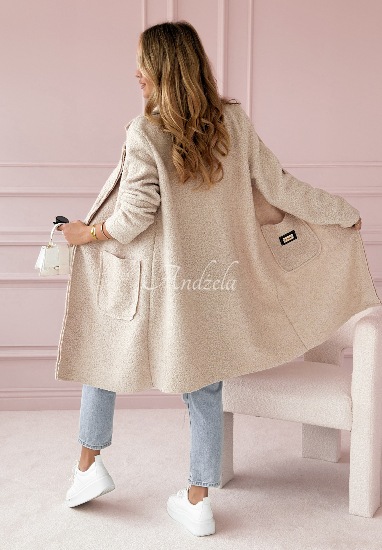 Long coat with pockets Know The Truth beige