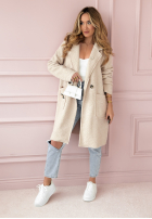 Długi płaszcz z kieszeniami Know The Truth beżowy