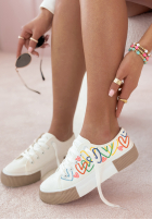 Trampki w serduszka Thank You Love białe