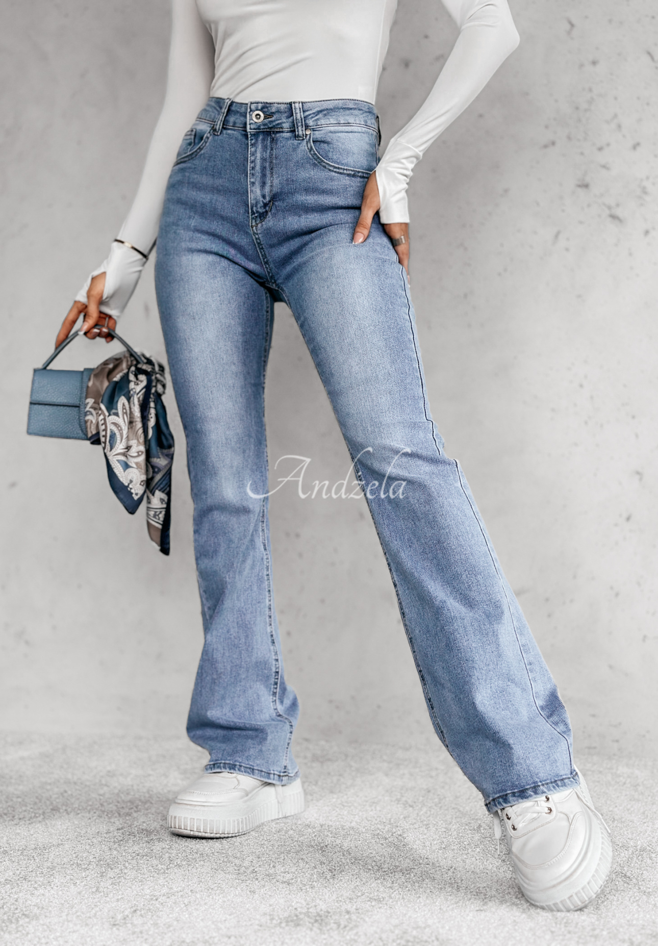 Feeling Adorable dark blue denim bell bottoms