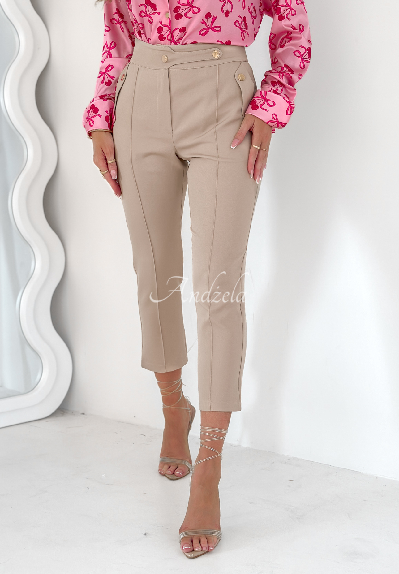 The Female beige cigarette pants