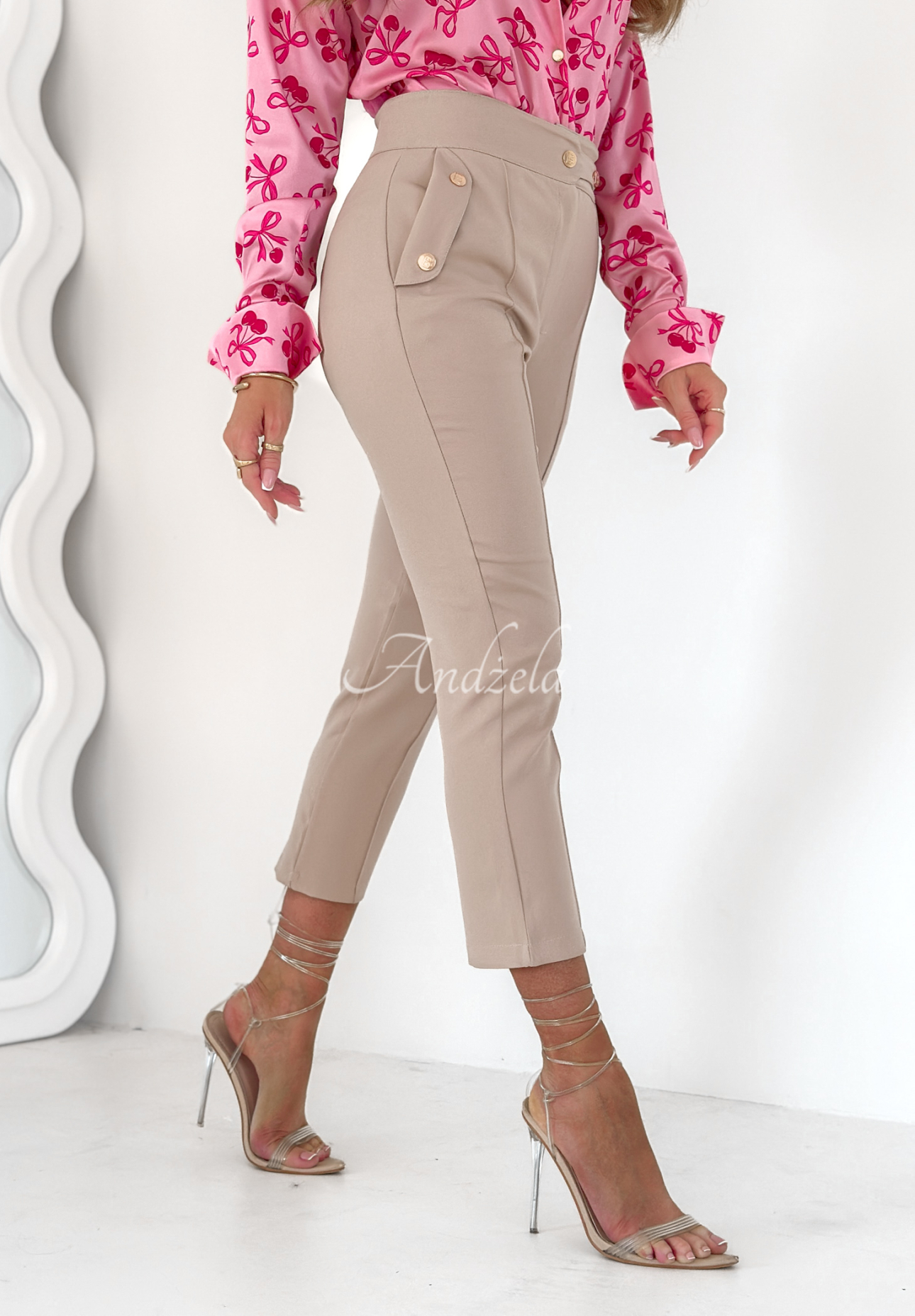 The Female beige cigarette pants