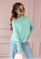 Sweter oversize Found Each Other miętowy