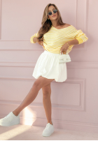 Sweter w paski Always Beside You żółty