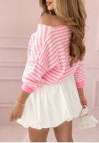 Sweter w paski Always Beside You różowy