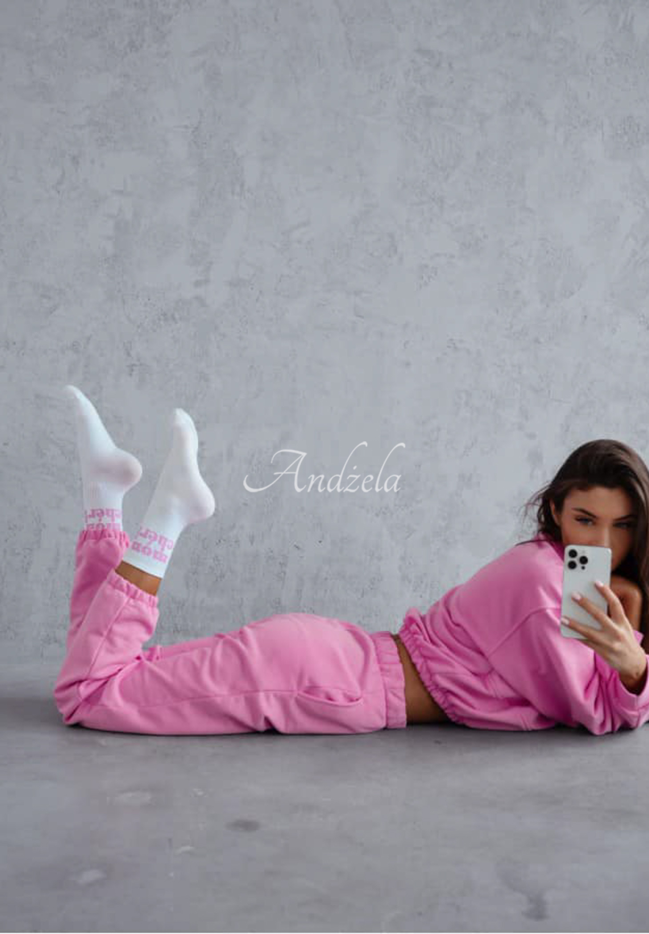 Mon Cheri white and pink socks